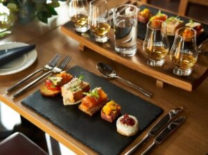 Amber Restaurant - whisky stave & food pairing