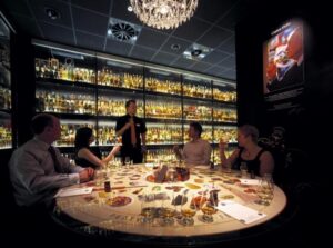 Whisky tasting within one of the World's Largest Collections of Scotch whisky.