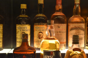 Bottles within one of The World's Largest Collection of Scotch Whisky