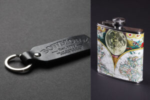 Crawford Henderson keyring and hipflask