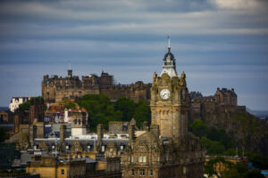 Edinburgh Castle and Balmoral clock