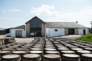 Lochlea Distillery and barrels