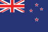 New Zealand Language Flag featuring a dark blue rectangle with the UK flag pattern in the top left corner and four red stars on the right.
