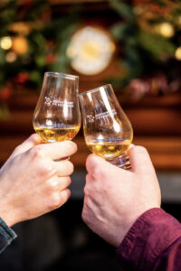 Two Glencairn Whisky Glasses at The Scotch Whisky Experience - cheers
