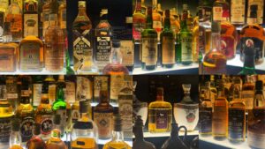 Whisky bottles with horses on the labels