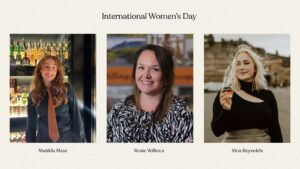 Tile of three SWE staff & alumni headshots with their names listed below.